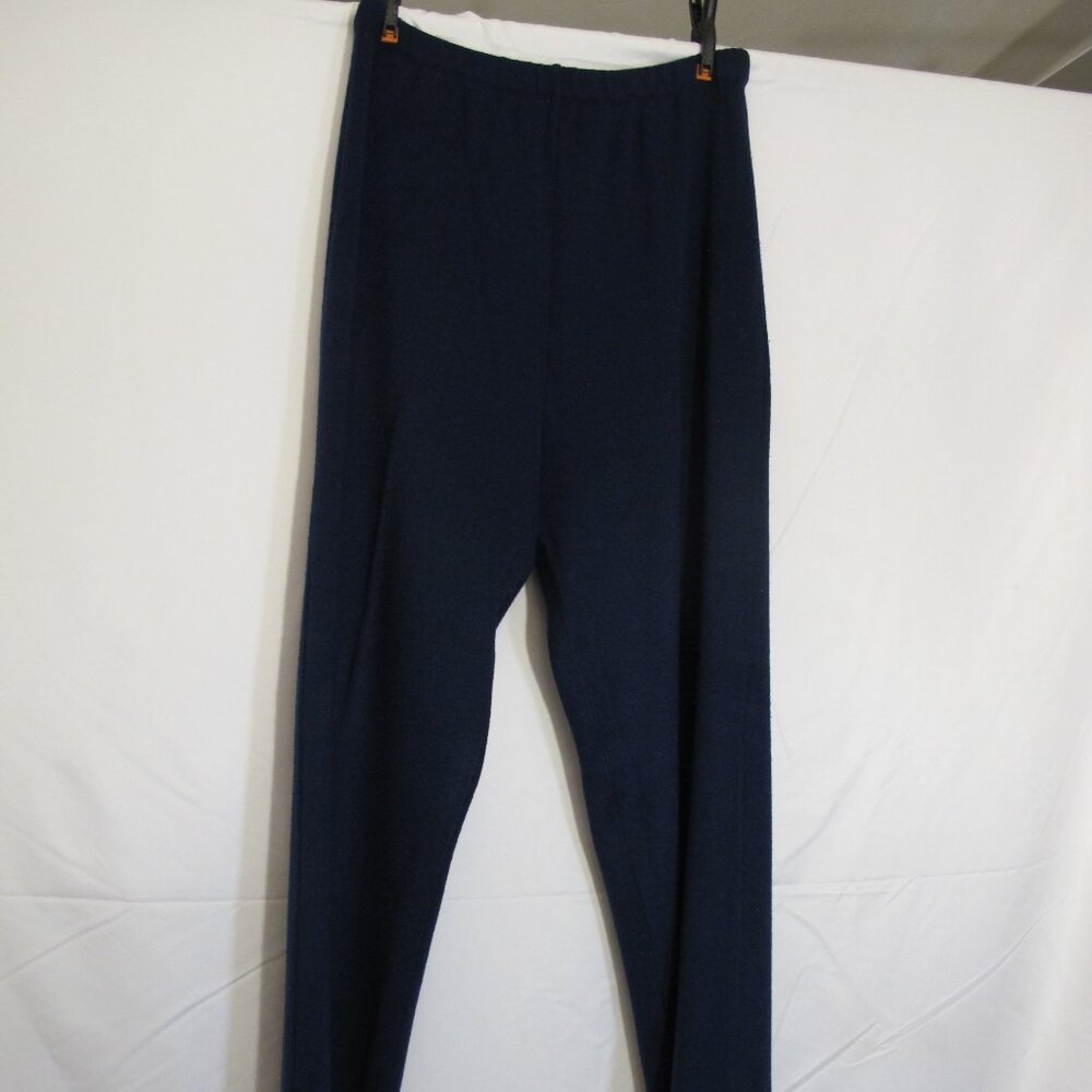 Navy blue knit pants  16P